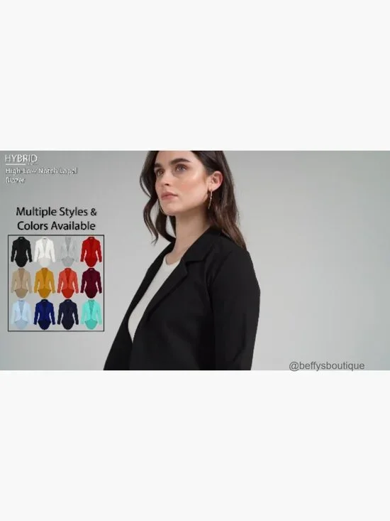 Casual Work Blazer Jacket High Low Tailored Design Professional Office Wear - Picture 7 of 7